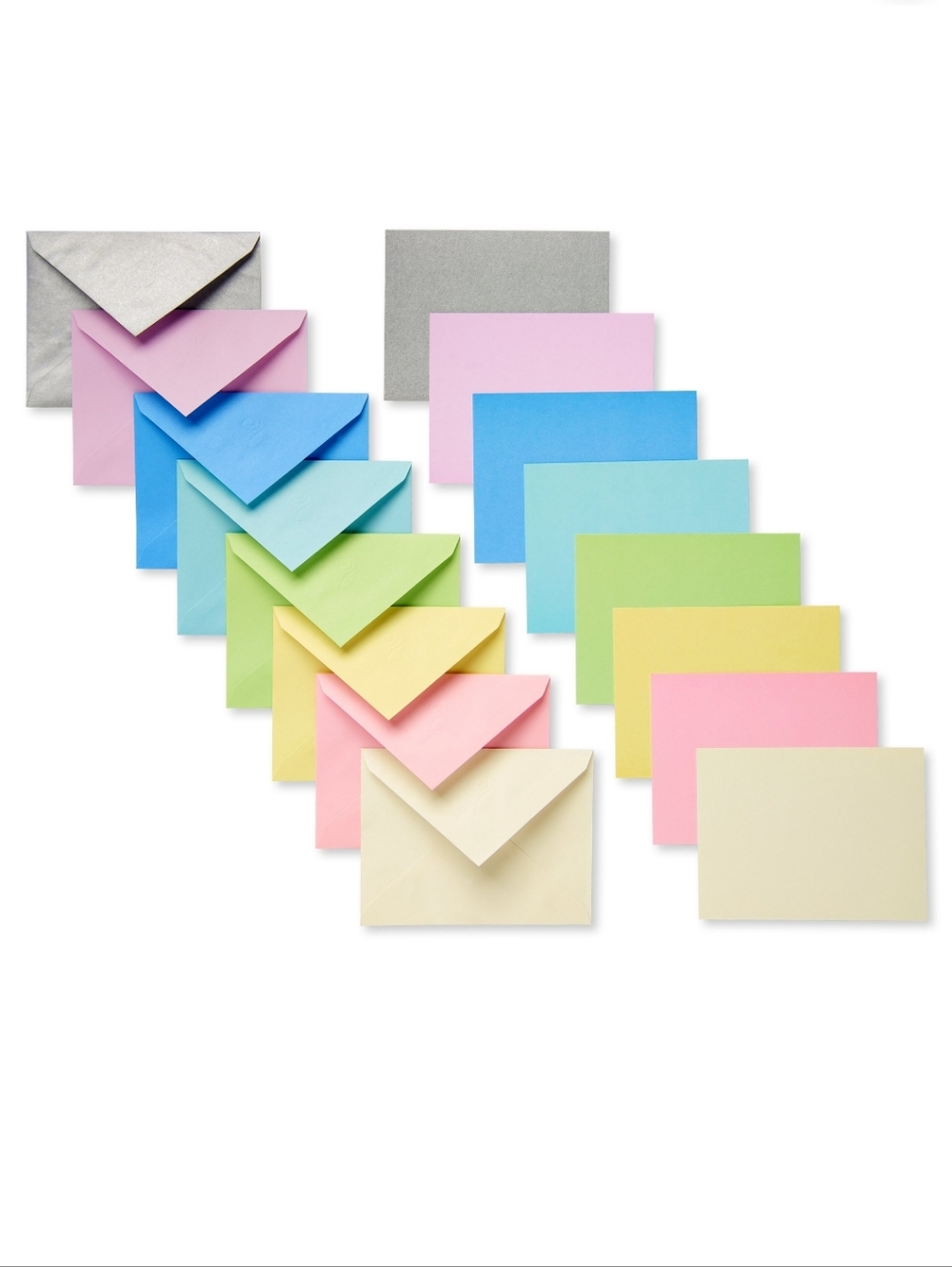 NEW American Greetings Note Cards with Envelopes Set of 100 Pastel Multicolored